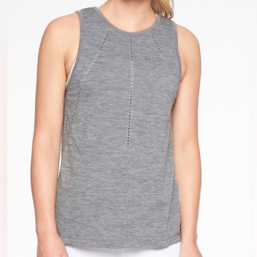 Athleta Foothill Sleeveless Heather Grey Performance Tank Top
